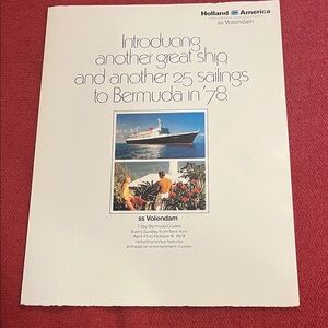 SS Volendam Cruise Brochure